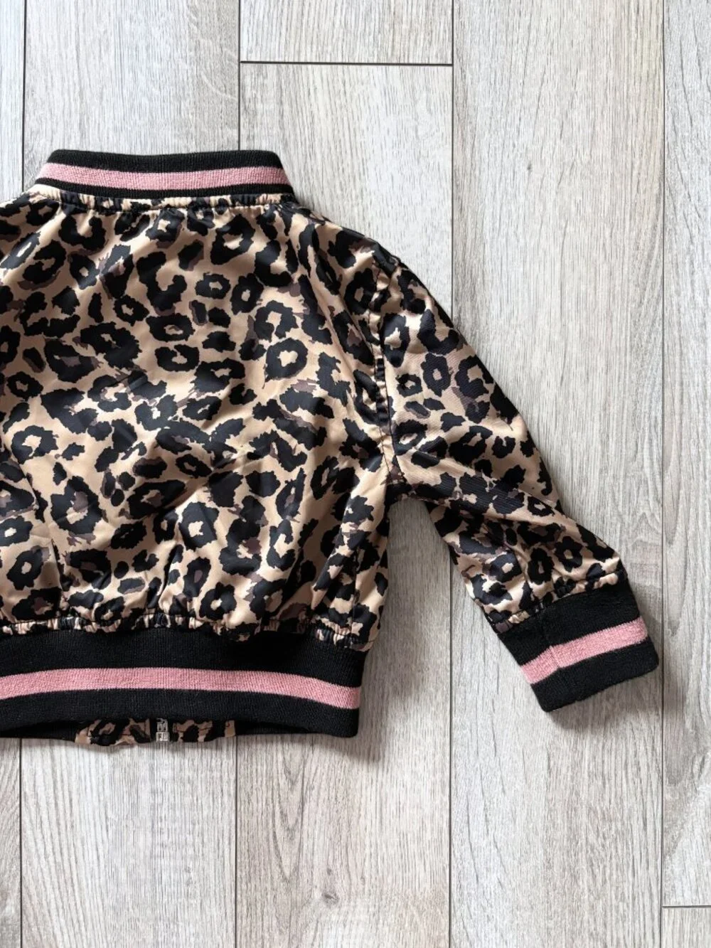 Urban Republic Toddler Girls Leopard Sateen Bomber Jacket Baddie Kid Size 12M
